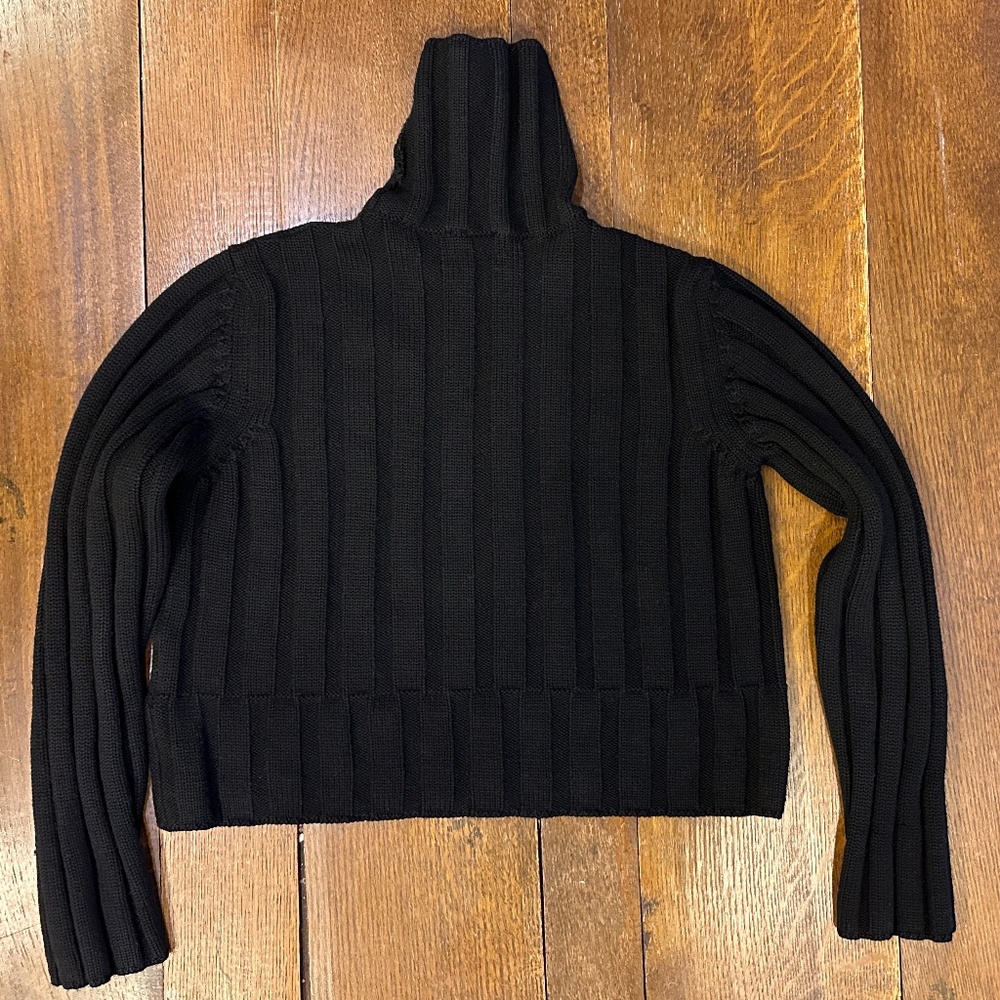 Vintage Hugo Boss Cropped Turtleneck Sweater, Medium